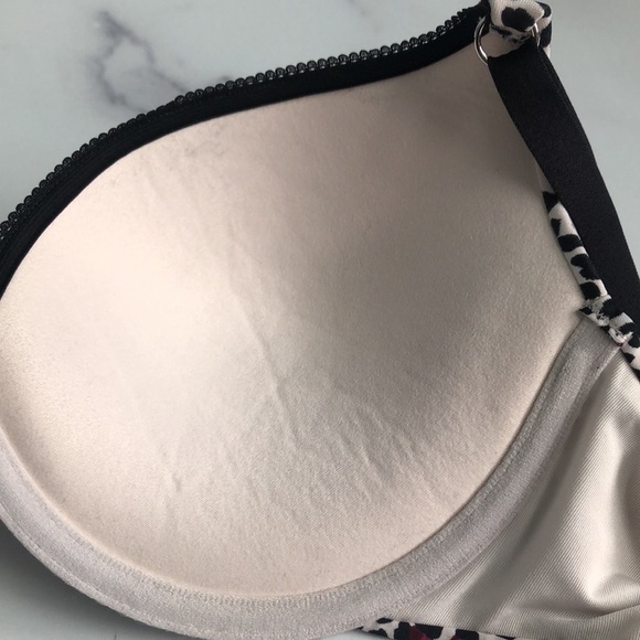LILY OF FRANCE Animal Print Push-Up Underwire Bra Size 36C - Picture 5 of 11